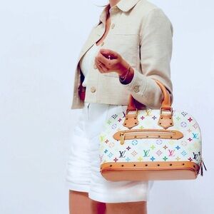 Louis Vuitton Multicolor Monogram Tote with Tan Accents